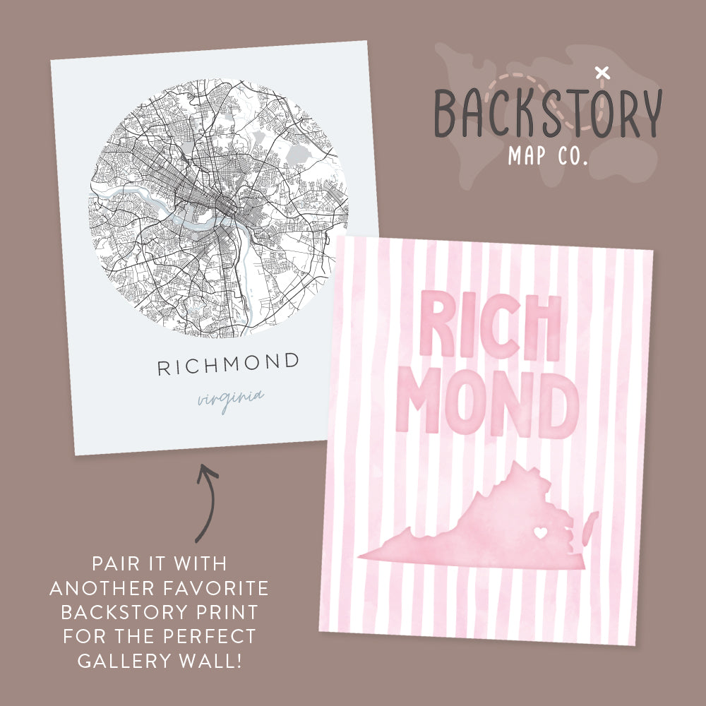 richmond map poster