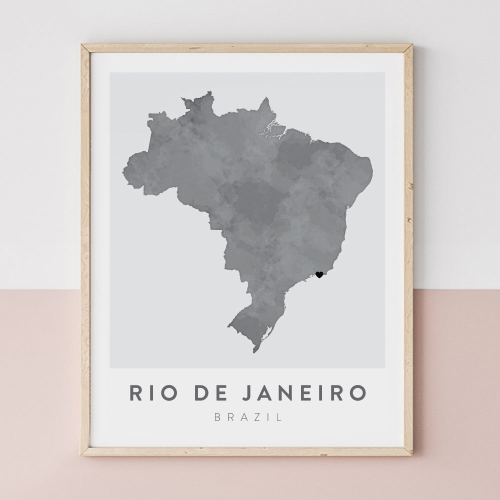 rio de janeiro map poster