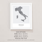 Load image into Gallery viewer, rome italy map poster
