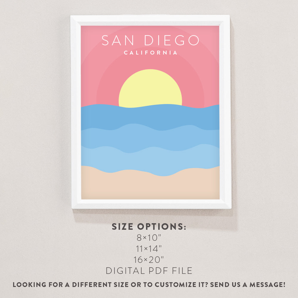 san diego california poster