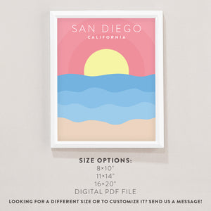 san diego california poster