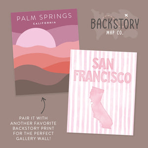 San Francisco California Poster · San Francisco Pink Pastel Wall Art