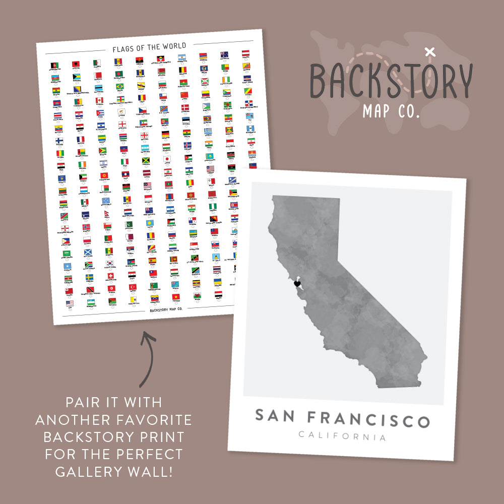 california map poster