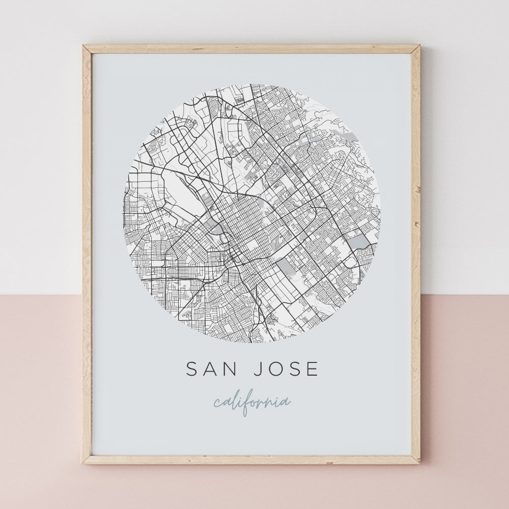 san jose map poster