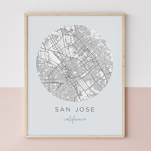 san jose map poster