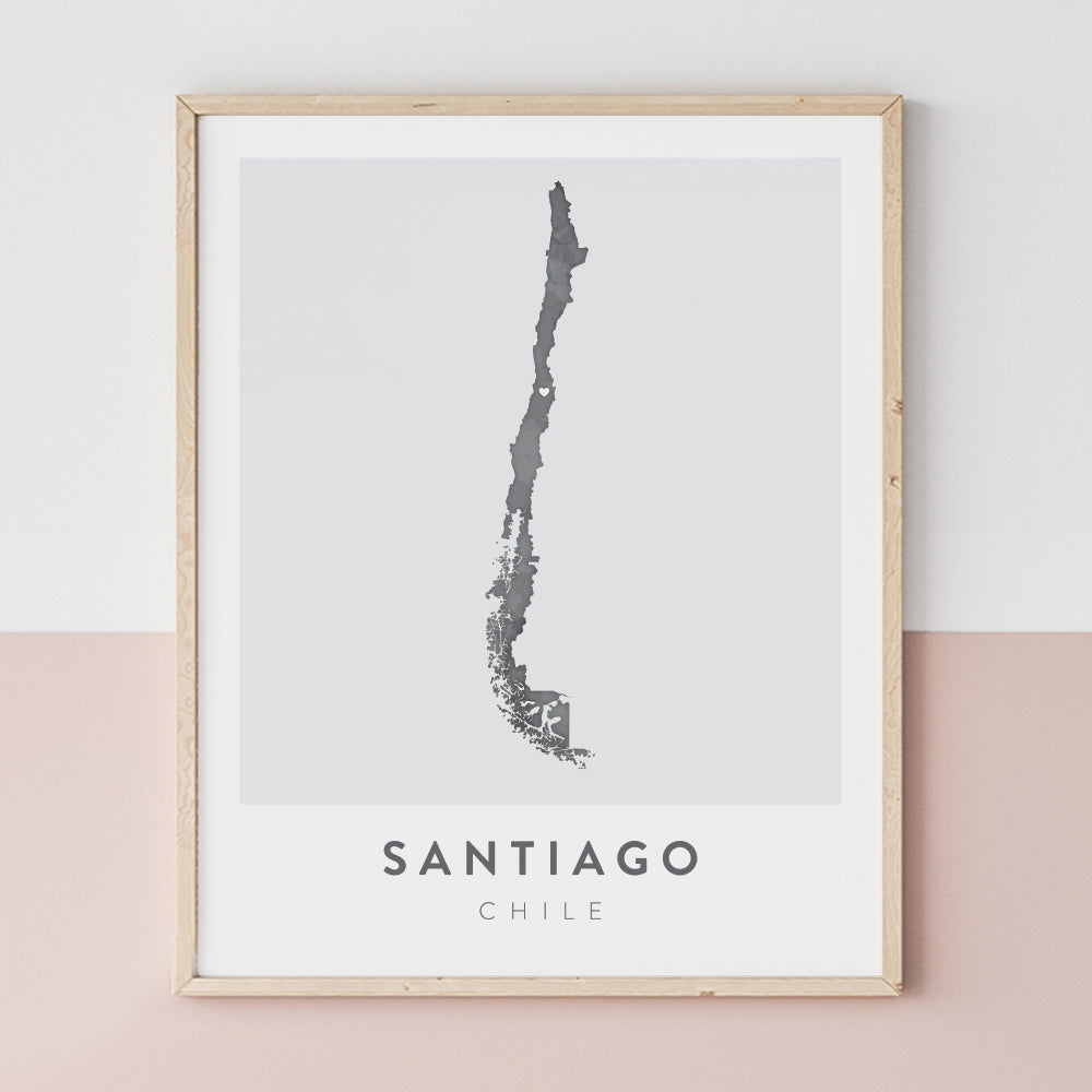 map of santiago chile