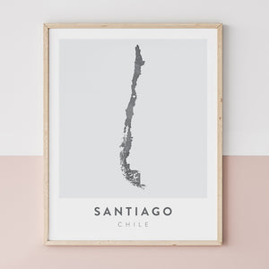 map of santiago chile