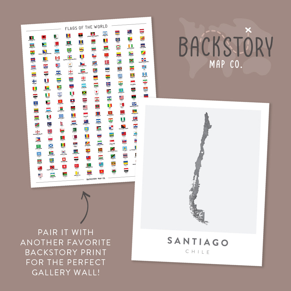 santiago chile art print