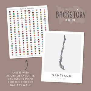 santiago chile art print