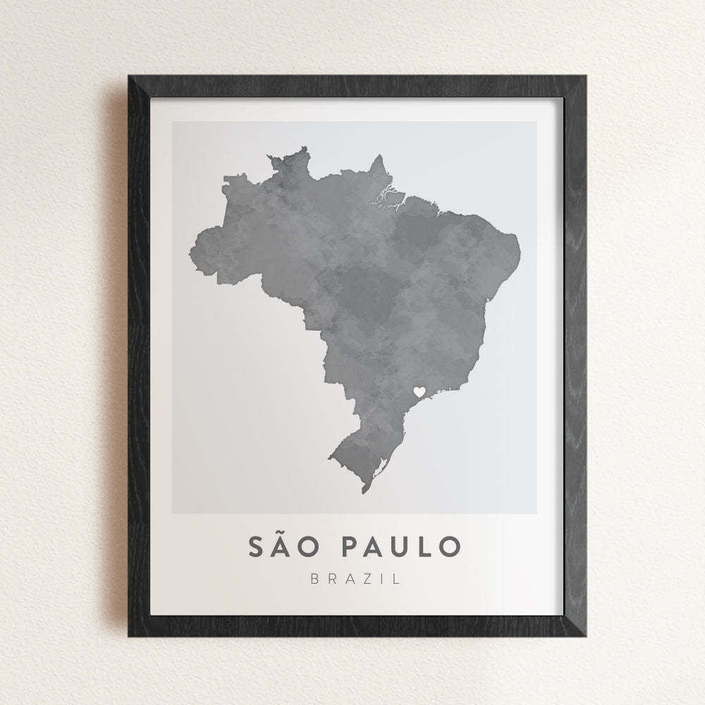 são paulo map poster