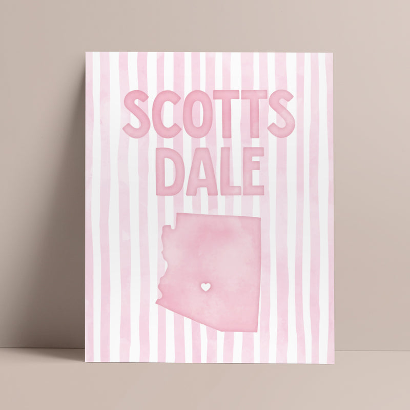 pink scottsdale wall art