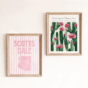 Scottsdale Arizona Poster · Scottsdale Pink Pastel Wall Art