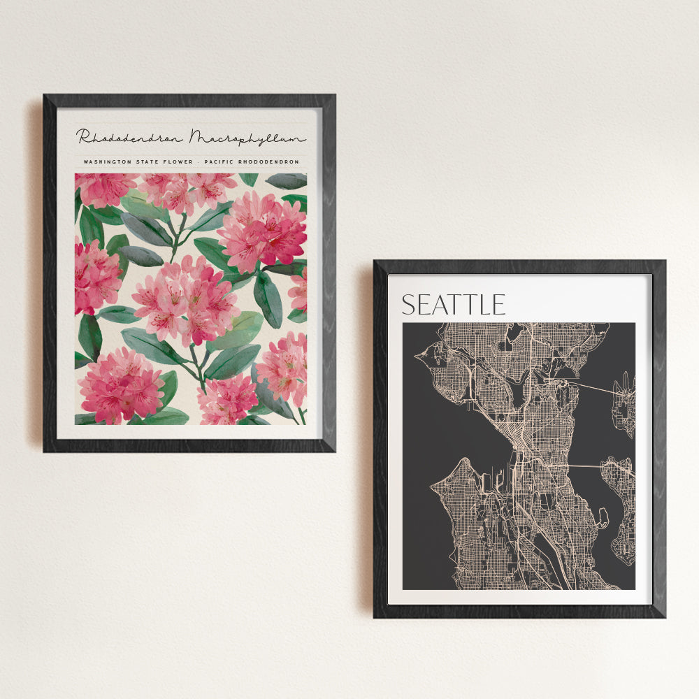 seattle map poster