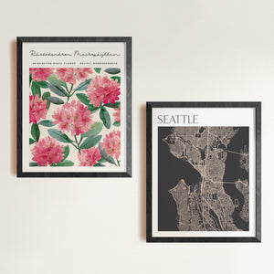 seattle map poster