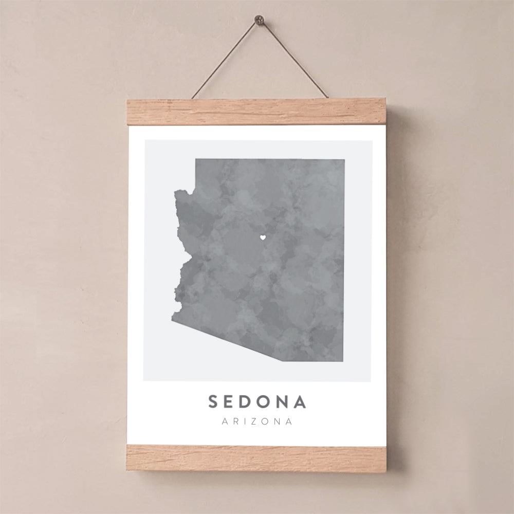 sedona arizona map poster