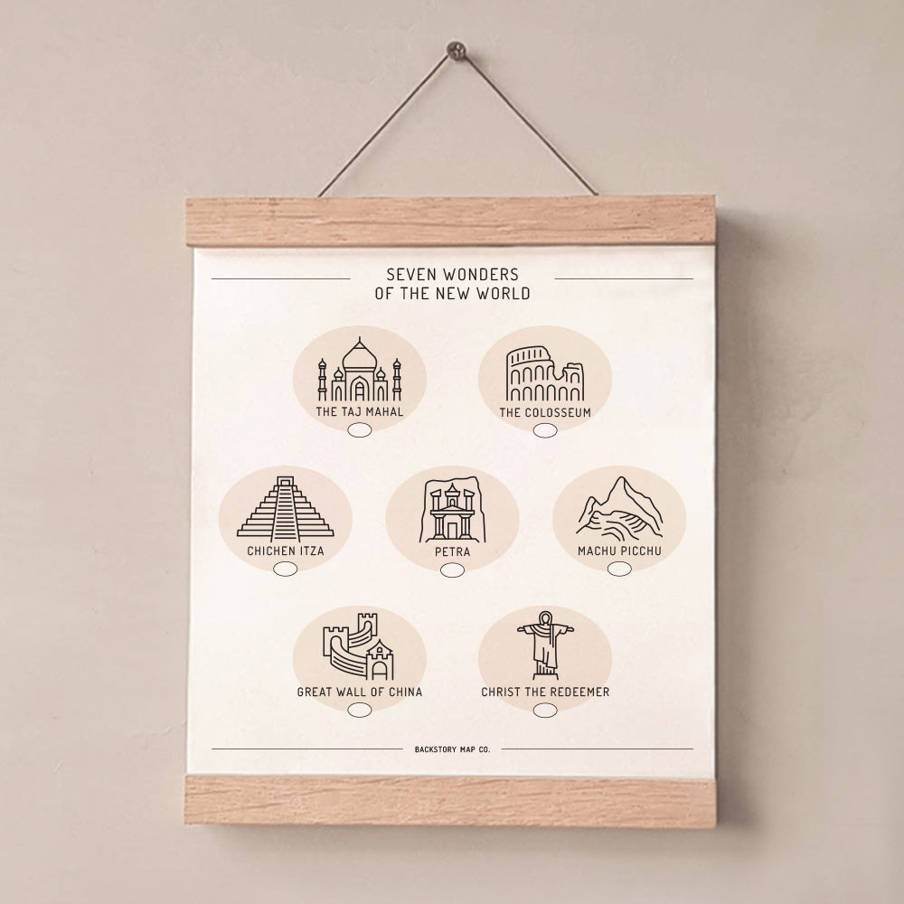 seven wonders of the world poster