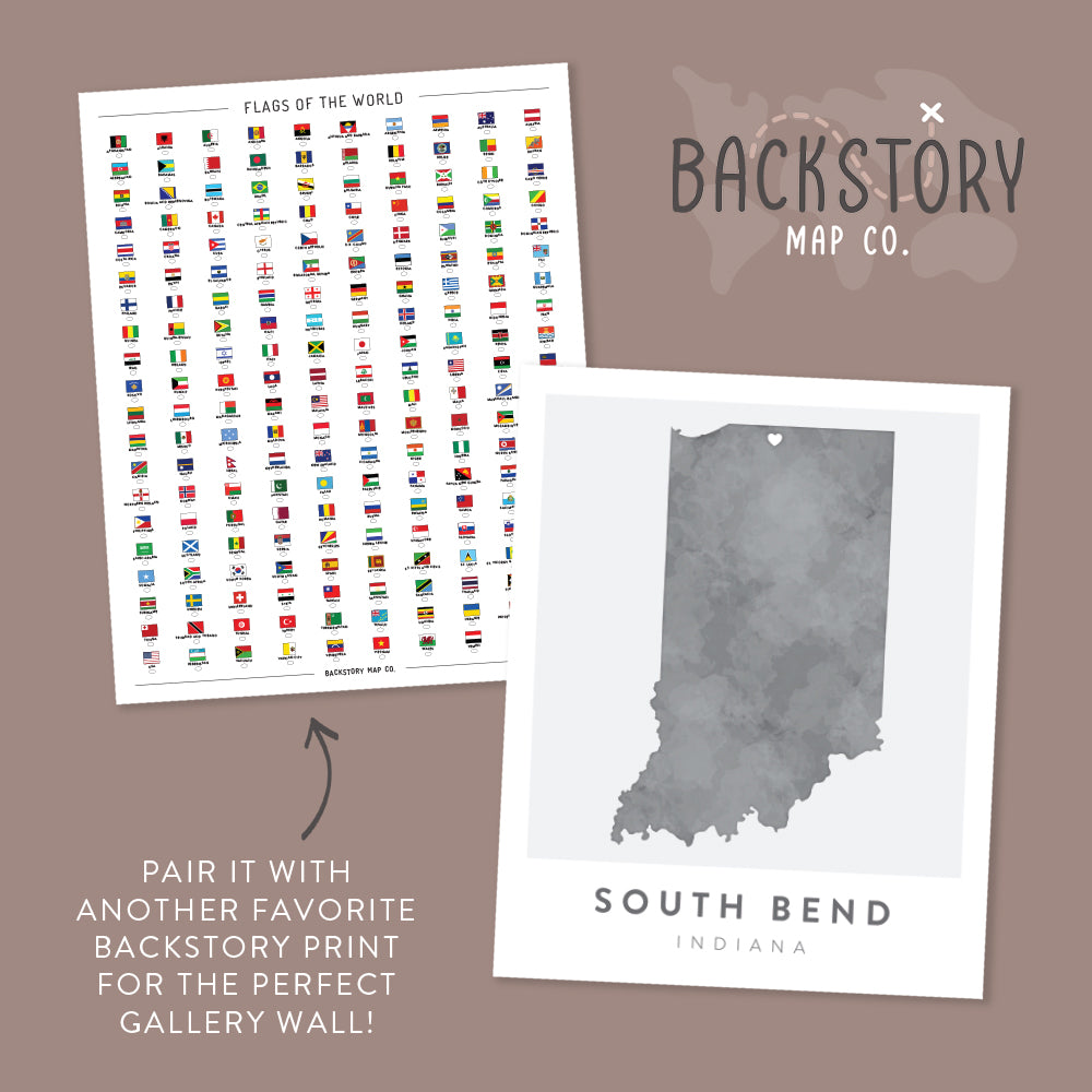 south bend map poster