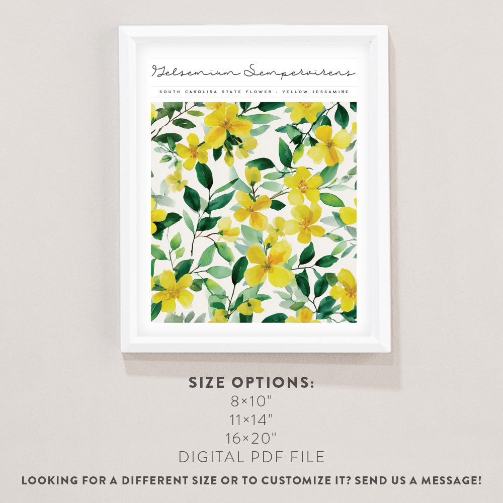 south carolina floral wall art