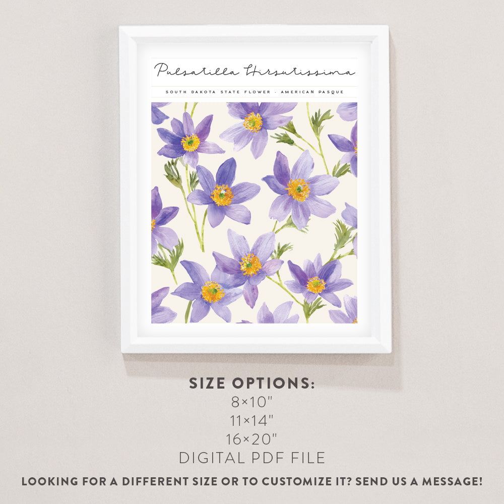 south dakota state flower wall art