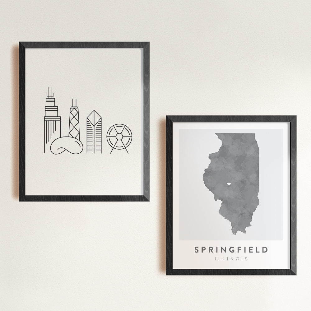 springfield illinois art print