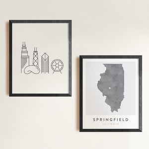 springfield illinois art print