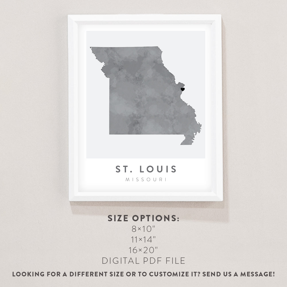 st. louis map poster
