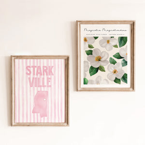 Starkville, Mississippi Pink Pastel Poster