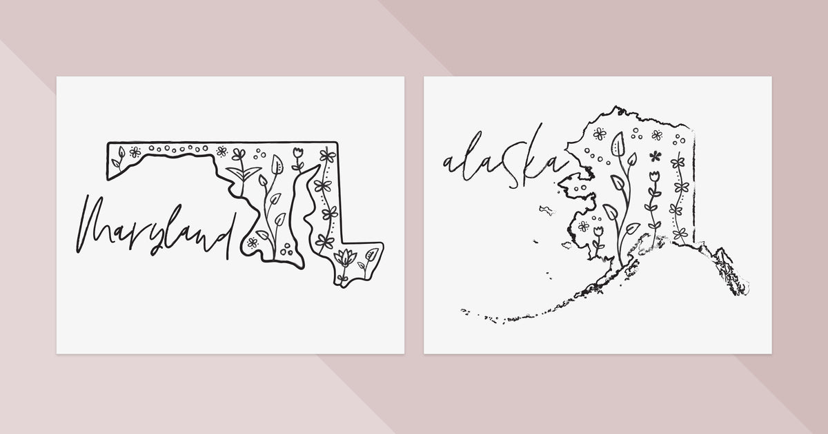 state outline posters