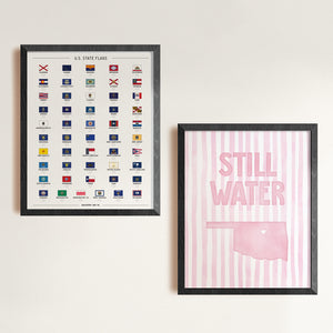 Stillwater Oklahoma Poster · Stillwater Oklahoma Pink Pastel Wall Art