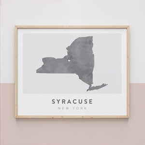 syracuse map poster
