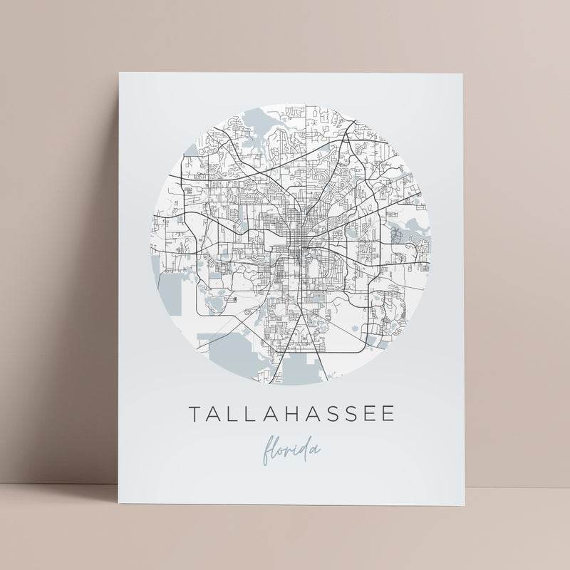 tallahassee map poster