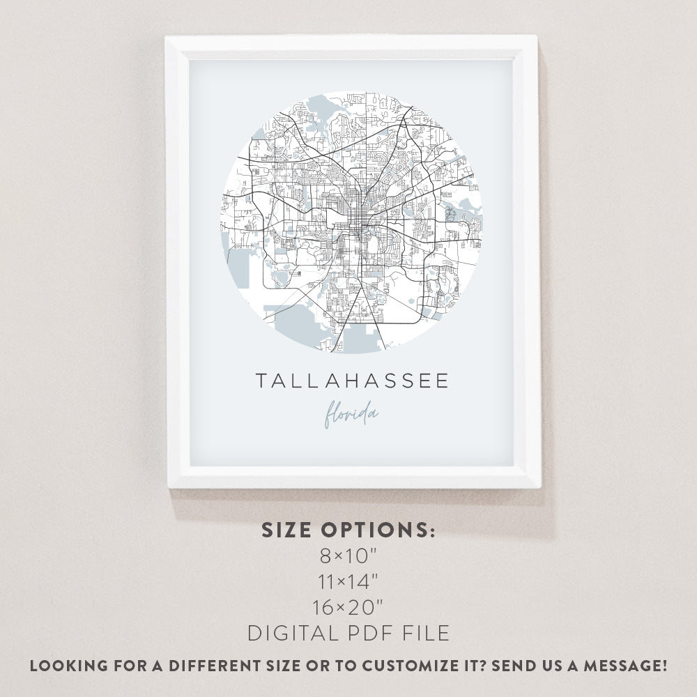 tallahassee map poster