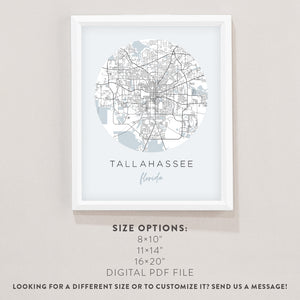 tallahassee map poster