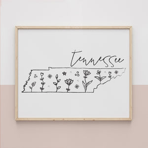 tennessee map poster
