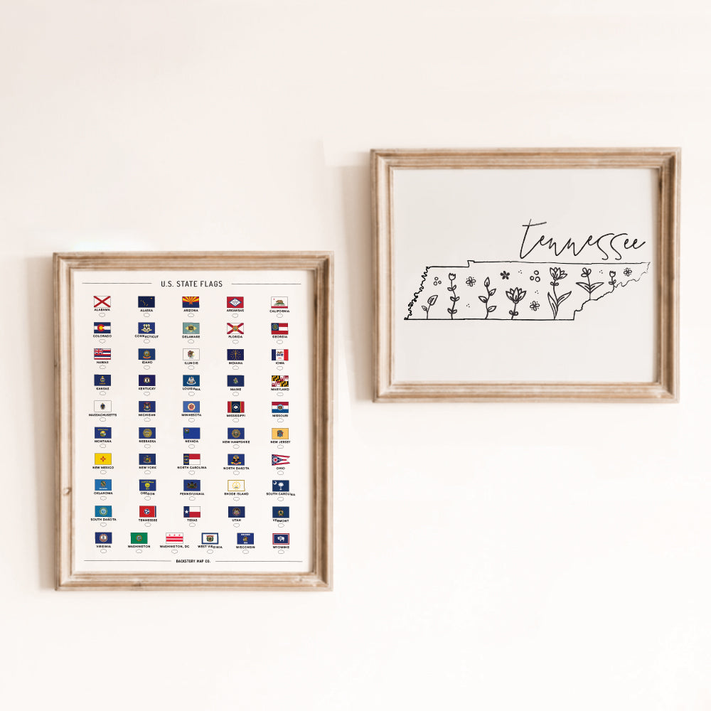 tennessee floral poster