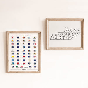 tennessee floral poster