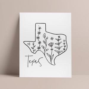 texas map poster