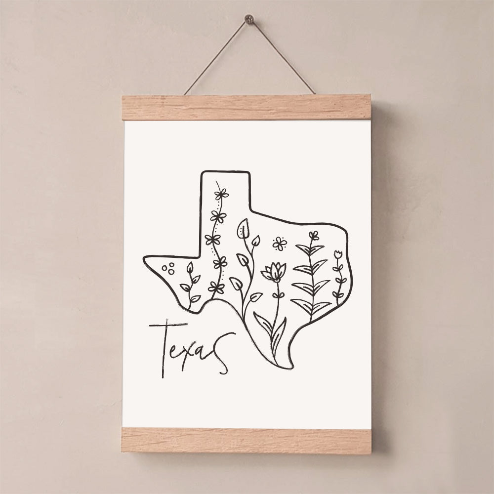 texas map poster