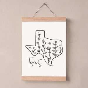 texas map poster