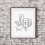 Load image into Gallery viewer, texas map poster
