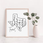 Load image into Gallery viewer, texas map poster
