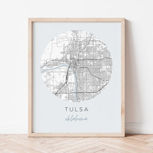 tulsa oklahoma map poster