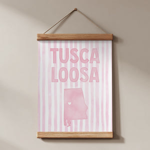 Tuscaloosa, Alabama Pink Pastel Poster