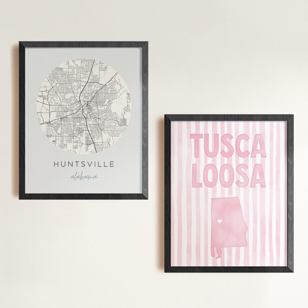 Tuscaloosa, Alabama Pink Pastel Poster