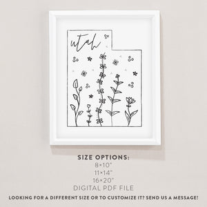 utah floral poster