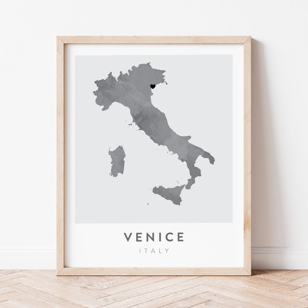 venice italy map poster