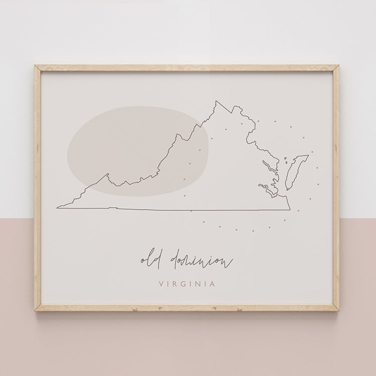 Virginia State Nickname Poster Backstory Map Co virginia-state-nickname-poster-backstory-map-co