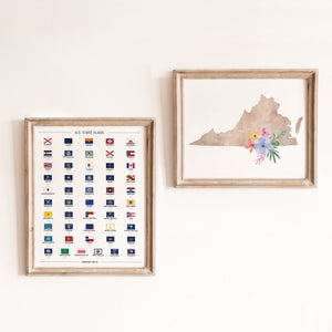 50 states wall art