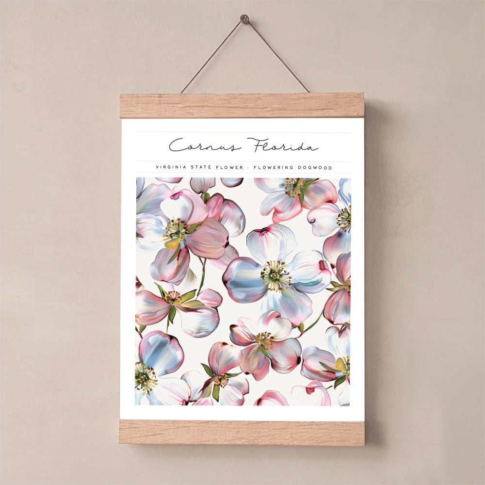 virginia floral art print