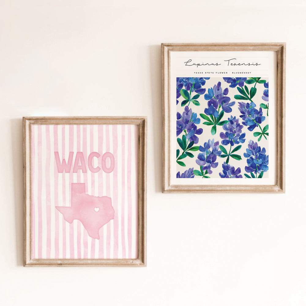 Waco, Texas Pink Pastel Poster
